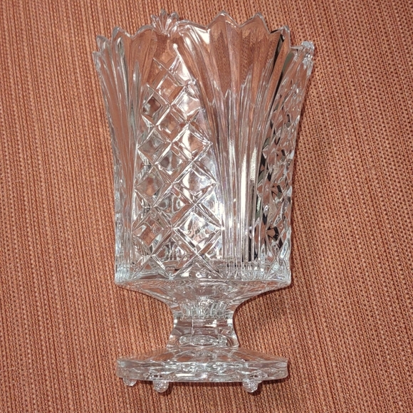 Early American Pressed Glass Dining Vintage Celery Vase Pressed